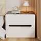 左度床頭柜臥室小戶(hù)型床邊柜子簡(jiǎn)易收納柜出租房?jì)ξ锕穸饭裰梦镄」褡?【雙抽白底座】40*41*45cm