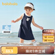 巴拉巴拉女童連衣裙寶寶裙子Polo背心裙2025新款夏裝洋氣時(shí)髦甜美 深藍(lán)80821 110