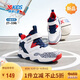 特步（XTEP）童鞋網(wǎng)面幼小童運(yùn)動(dòng)鞋魔術(shù)貼籃球鞋 經(jīng)典白/夜藍(lán) 30