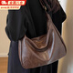 梵昇昱美拉德復古斜挎包包女2025新款韓版托特包百搭通勤女神節單肩包女 大容量斜挎包【咖色】