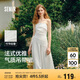 森馬（Semir）連衣裙女簡約度假風(fēng)吊帶裙2025夏法式收腰高級感長裙107425114040