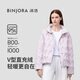 冰潔BINJORA 2025秋新品95絨立領(lǐng)短款羽絨服女菱格輕薄外套 J5300DB30 微光紫 S 160/84A 【體重約50-65KG】拍小一碼