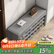 心有良家鞋柜入戶(hù)門(mén)口鞋架可坐換鞋凳大容量長(cháng)凳穿鞋凳 H013三層灰色80cm