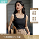 茵曼（INMAN）顯瘦背心女士夏季打底修身內搭外穿吊帶女18225|253 黑色 M 