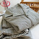 浪莎（LangSha）四層紗布睡衣男秋冬季加厚棉紗長(cháng)袖無(wú)印簡(jiǎn)約中青年家居服兩件套 028男四層套裝--灰色千鳥(niǎo)格 無(wú)側縫 2XL (175-190斤)
