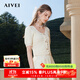 AIVEI欣賀艾薇24夏季新法式優(yōu)雅勾花套頭泡泡袖針織衫R0360148 白色 S