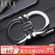 ELLE HOMME男士頭層牛皮帶 輕奢304不銹鋼扣頭自動(dòng)扣腰帶  生日禮物送男友