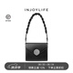 INJOYLIFE 包包潮流單肩包女復(fù)古優(yōu)雅小方包小眾質(zhì)感斜挎包 黑色