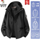 啄木鳥(niǎo)沖鋒衣三合一男女士新款外套男情侶夾克秋冬季登山服滑雪衣服男裝 黑色 (三合一男女同款) XL (建議130-150斤)