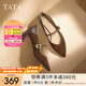 他她（TATA）粗跟瑪麗珍鞋女鞋高跟鞋女2025夏季新款皮鞋單鞋女XGM01AQ5 棕色 37
