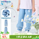 歌瑞家（greatfamily）兒童褲子女童裝2024夏季新款小童中大童牛仔褲休閑褲防蚊長褲樂友 牛仔色 130 【6-7歲】