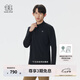 KOLON SPORT/可隆戶外吸濕速干T恤 男子S-FUNCTIONAL半拉鏈長袖內搭 LHZT5AN023-BK 黑色 2XL 185/104A