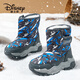 迪士尼（Disney）兒童棉鞋冬季加絨加厚雪地靴戶(hù)外防寒中筒大棉鞋 灰色 37