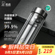 希諾（HEENOOR） 雙層玻璃杯男士大容量家用杯子商務(wù)車載便攜水杯透明隔熱茶杯 升級抗菌款 410ml