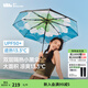 蕉下（beneunder）太陽(yáng)傘女三折防曬防紫外線黑膠傘雙層小黑傘晴雨兩用遮陽(yáng)傘果趣 浮潛