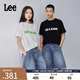 Lee25新品寬松版單褶設(shè)計(jì)中淺藍(lán)水洗男女同款牛仔短褲潮流A08125 中淺藍(lán)色 L