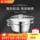 WMF福騰寶蒸鍋 不銹鋼湯蒸鍋復底湯鍋多用鍋具泡面鍋 電磁爐燃氣通用 Iconic系列蒸鍋28cm 2層 28cm
