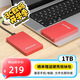 黑甲蟲 (KINGIDISK) 1TB USB3.0 移動(dòng)硬盤 H系列 2.5英寸 中國(guó)紅 簡(jiǎn)約便攜 商務(wù)伴侶 內(nèi)置加密軟件 X6100
