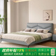兆閑意式加厚軟包皮藝床現代簡(jiǎn)約單雙人床1.8米x2米儲物主臥大床1.5米 雅灰床 +22CM乳膠彈簧床墊+2柜 1200mm*2000mm 框架結構