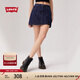 Levi's李維斯25年春夏新款女士街頭潮流時尚休閑迷你百褶牛仔短裙 深藍(lán)色 XL (28)