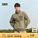 森馬（Semir）夾克男冬季抗靜電搖粒絨寬松毛絨外套撞色拼接戶外風 駝色50172 S