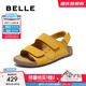 百麗（Belle）張凌赫同款smiley聯(lián)名快樂(lè )吐司1代升級版女勃肯涼鞋D7X1DBL5 黃色-女款 （1代升級版） 37 (235mm)