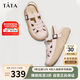 他她（TATA）厚底復(fù)古羅馬涼鞋女鞋包頭涼鞋溯溪鞋夏WW601BH4 粉色 36