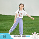 茵曼兒童女童防蚊褲涼感休閑長(cháng)褲2025夏季洋氣束腳褲子薄款中大童潮 紫色-F3832174A 130