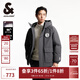 杰克·瓊斯（JACK&JONES）NBA聯(lián)名籃網(wǎng)隊冬季潮流寬松百搭連帽保暖羽絨服外套男裝224412024 E44黑砂色 XL 185