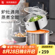 WMF福騰寶不銹鋼復(fù)底煮鍋湯鍋兩用燉鍋蒸鍋蒸籠 燃?xì)怆姶艩t通用 ASTORIA湯蒸鍋 20cm 3.3L