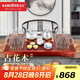 金灶（KAMJOVE）古花木茶盤(pán)茶具套裝 多位置擺放遙控全自動(dòng)上水電熱水壺茶具K-316 配H10茶爐+陶瓷茶具+茶渣桶 1件