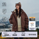 KOLON SPORT/可隆防水羽絨服 明星同款 男女戶外中量防風(fēng)保暖鵝絨外套 LUDJ4WT524-DN 深棕色 S 165/88A
