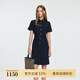 SCOFIELD女裝干練翻領(lǐng)襯衫連衣裙修身短款A(yù)字連衣裙2025夏季新品 藏青色 S 160