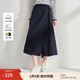茵曼（INMAN）簡(jiǎn)約通勤山本A字褲裙女2025夏季松緊腰顯瘦寬松百搭八分褲子 寶藍色 M