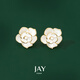 Jay山茶花耳釘女新款耳環(huán)輕奢耳飾品耳夾無(wú)耳洞女送女友生日禮物 【品牌禮盒】耳夾（京倉/京近發(fā)貨）