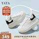 他她（TATA）小白鞋2025秋季新款奶油泡泡厚底女鞋增高松糕鞋板鞋 白/黑 38