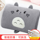 織繡情 熱水袋暖寶寶充電式注水敷肚子暖手寶防爆電熱寶電暖寶暖水袋 （可拆洗）圓眼龍貓-灰色-仿兔絨