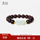 周大生小葉紫檀足金鑲玉手串小葉紫檀金鑲玉手串送男友女友父親節禮物 小葉紫檀金鑲玉手串（男款）