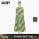 江南布衣（JNBY）【商場(chǎng)同款】25秋新品連衣裙無(wú)袖直筒棉質(zhì)寬松草地印花5P7G15420 347/綠色系 XL