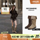 百麗（Belle）七夕禮物吳千語同款荒野來信西部靴女商場款絨面長靴3QFC3DG5預(yù)售 淺啡【吳千語同款】 38