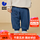 迷你巴拉男童女童屁屁褲寶寶加絨保暖休閑長(cháng)褲【遠紅外發(fā)熱】 牛仔深藍88301 80