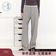 紫涵（ZIHAN）紫涵闊腿拖地衛褲女秋季松弛感休閑運動(dòng)風(fēng)寬松顯瘦長(cháng)褲子 花灰 M