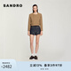 SANDRO2024秋季款女裝曠野美拉德格紋圓領(lǐng)短款外套SFPVE01030 棕黃色(尺碼偏小，建議拍大1碼) S