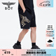 BOY LONDON潮牌休閑褲中性風夏季寬松高街黑色短褲N13902 黑色 M