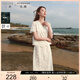 三彩大碼女裝2025夏季新款刺繡上衣半身裙兩件套裝萊賽爾氣質(zhì)胖MM