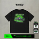 EVISU【EVISU限量賽車(chē)周邊】EVISU福神2025秋新品男士竹葉青印花T恤 黑色 2XL