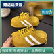 回力四季松糕厚底勃肯鞋包頭半拖鞋女夏外穿2025新款一腳蹬懶人丑萌涼拖鞋 黃色 39 245mm