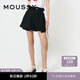 moussy 秋季女裝新款花苞腰頭剪裁設計全棉休閑短褲028GS230-0110 020黑色 S 00001