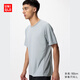 優(yōu)衣庫男裝/男女同款DRY-EX速干T恤短袖輕型吸汗快干涼感透氣478263 03 灰色 XL /180/108B