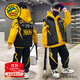G.DUCKKIDS小黃鴨童裝男童套裝秋冬季兒童衣服男大童馬甲衛衣衛褲保暖三件套 黃色 140 尺碼9~10歲【130-140cm】cm